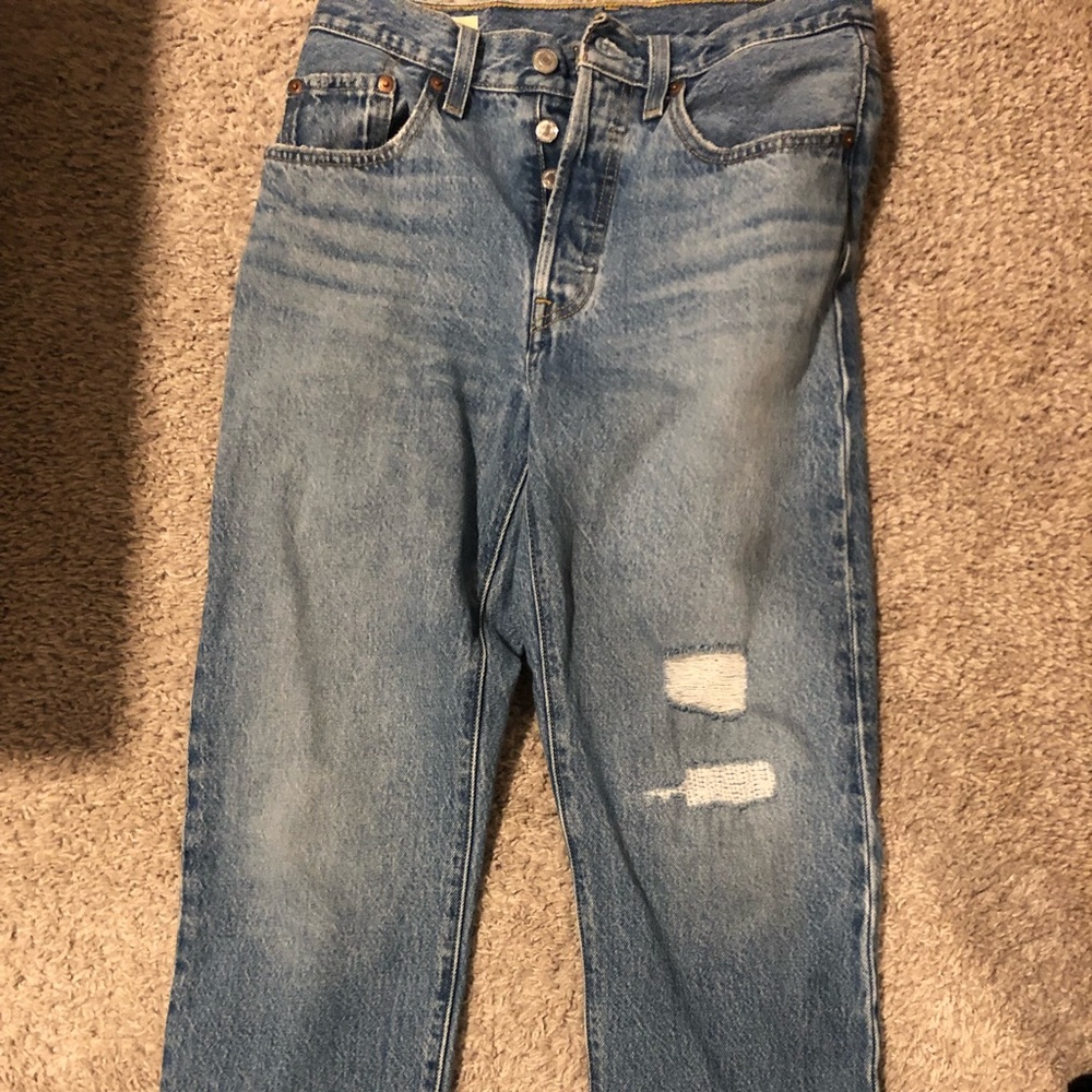 Levi’s wedgie jeans, button fly, high-rise, never worn but no tags